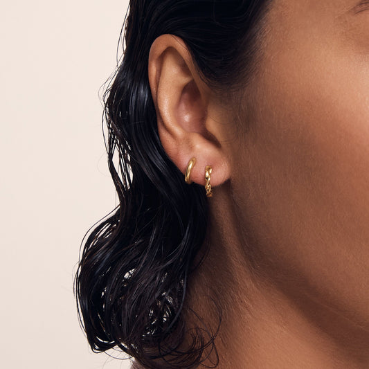 Temple Of The Sun - Omega Small Hoops - Gold