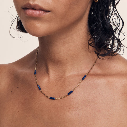 Riviera Necklace - Lapis / Gold