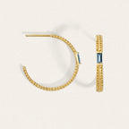 Temple Of The Sun - Vashti Topaz Hoops - Gold