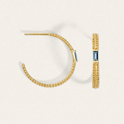 Temple Of The Sun - Vashti Topaz Hoops - Gold