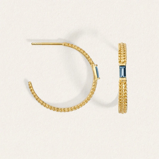 Temple Of The Sun - Vashti Topaz Hoops - Gold