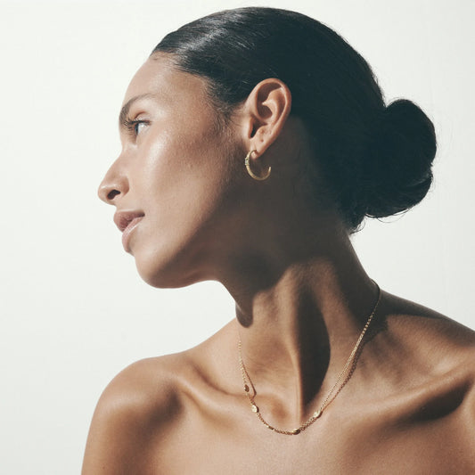 Temple Of The Sun - Vashti Peridot Hoops - Gold
