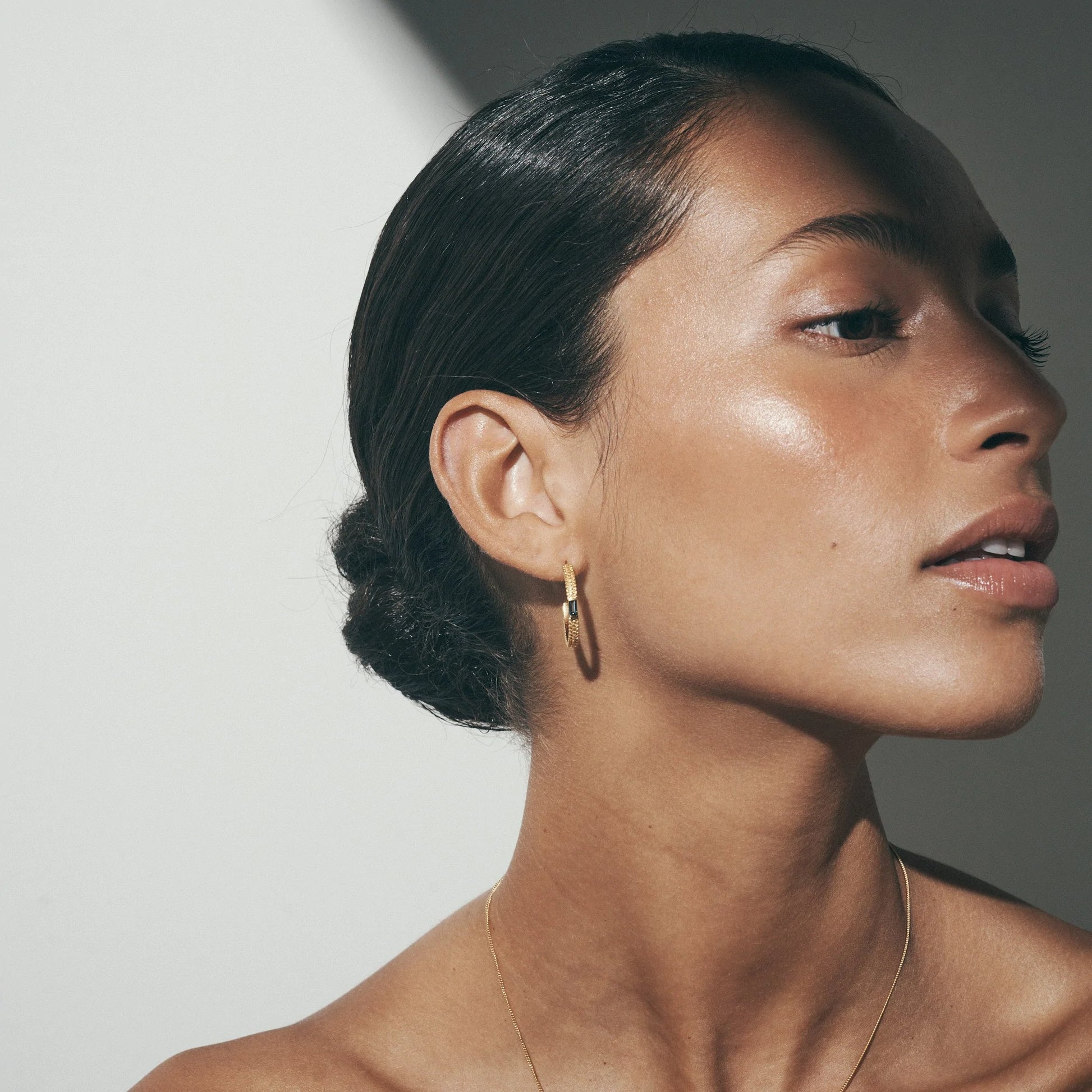 Temple Of The Sun - Vashti Topaz Hoops - Gold