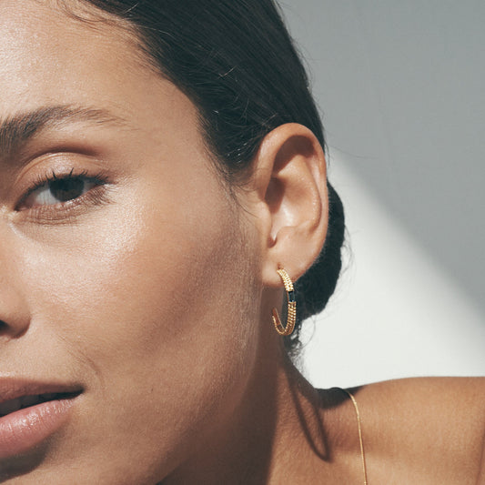 Temple Of The Sun - Vashti Topaz Hoops - Gold