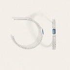 Temple Of The Sun - Vashti Topaz Hoops - Silver