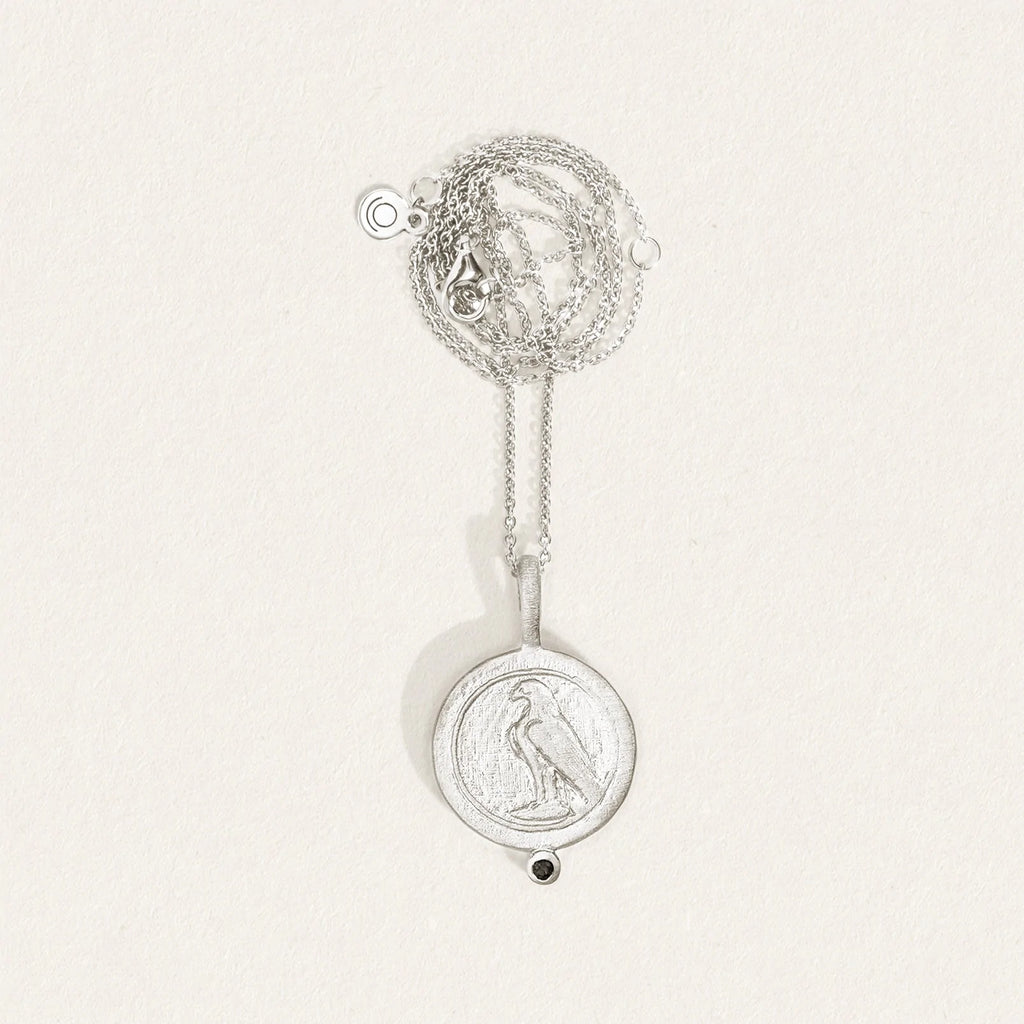 Temple Of The Sun - Virago Coin Necklace - Silver