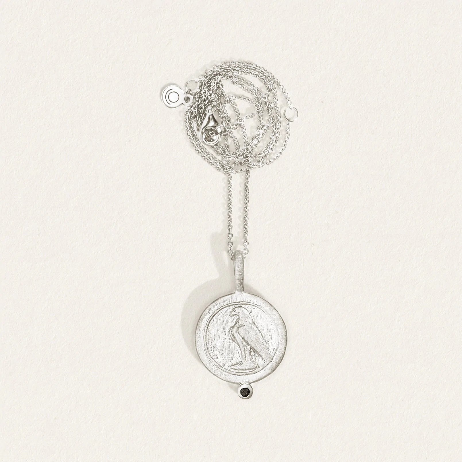 Temple Of The Sun - Virago Coin Necklace - Silver