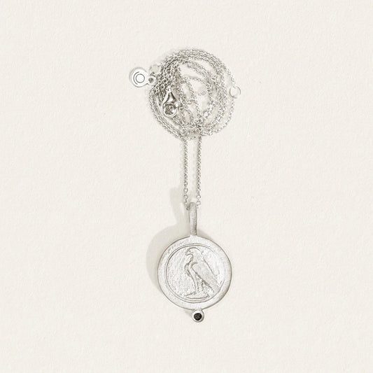 Temple Of The Sun - Virago Coin Necklace - Silver